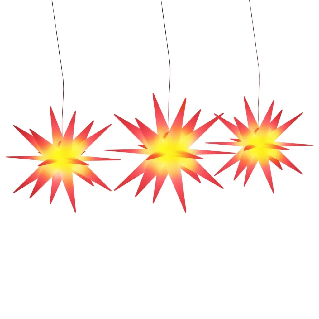 Luci di Natale con LED 3 pz-Luci decorative natalizie Pieghevoli Rosse