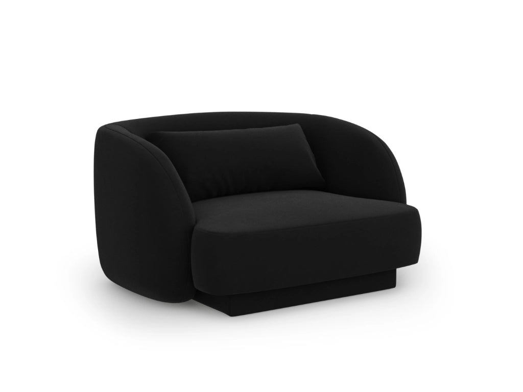 Cosmopolitan Design - Poltrona "Tulum" in velluto nero 