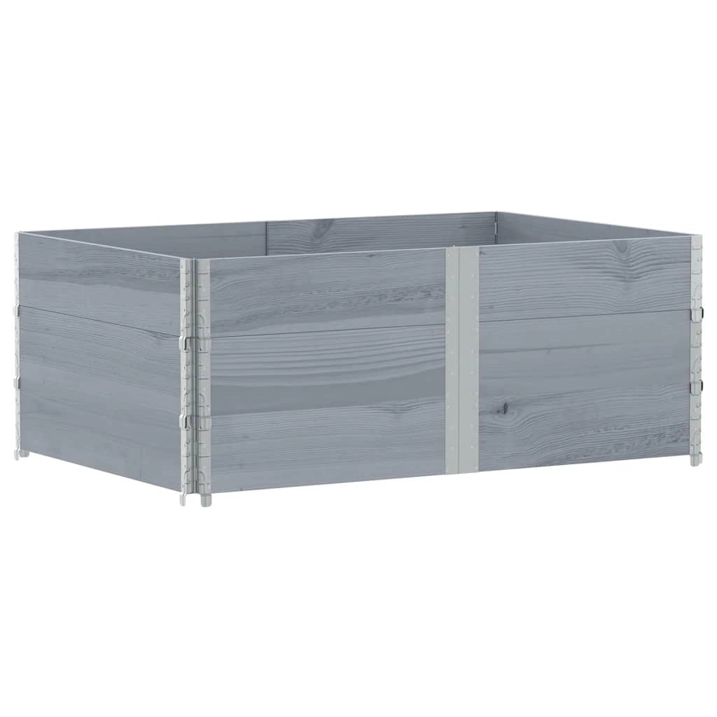 Fioriera rialzata per piante fiori terrazzo giardino 150 x 100 cm legno massello di pino grigio 02_0037419