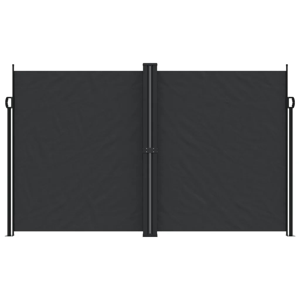 Tenda da Sole Laterale Retrattile Nera 200x600 cm 4004654