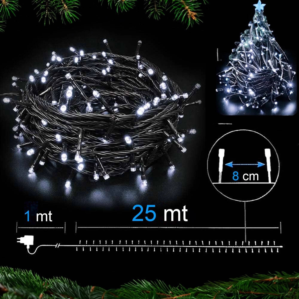 Trade Shop - Catena Luminosa 600 Luci Led Lucciole Multicolore Rgb Con Controller Uso Interno -