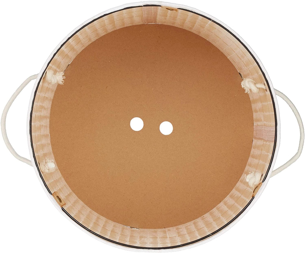 Cesto portabiancheria rotondo con coperchio 63 cm bambù bianco 13_0000819_3