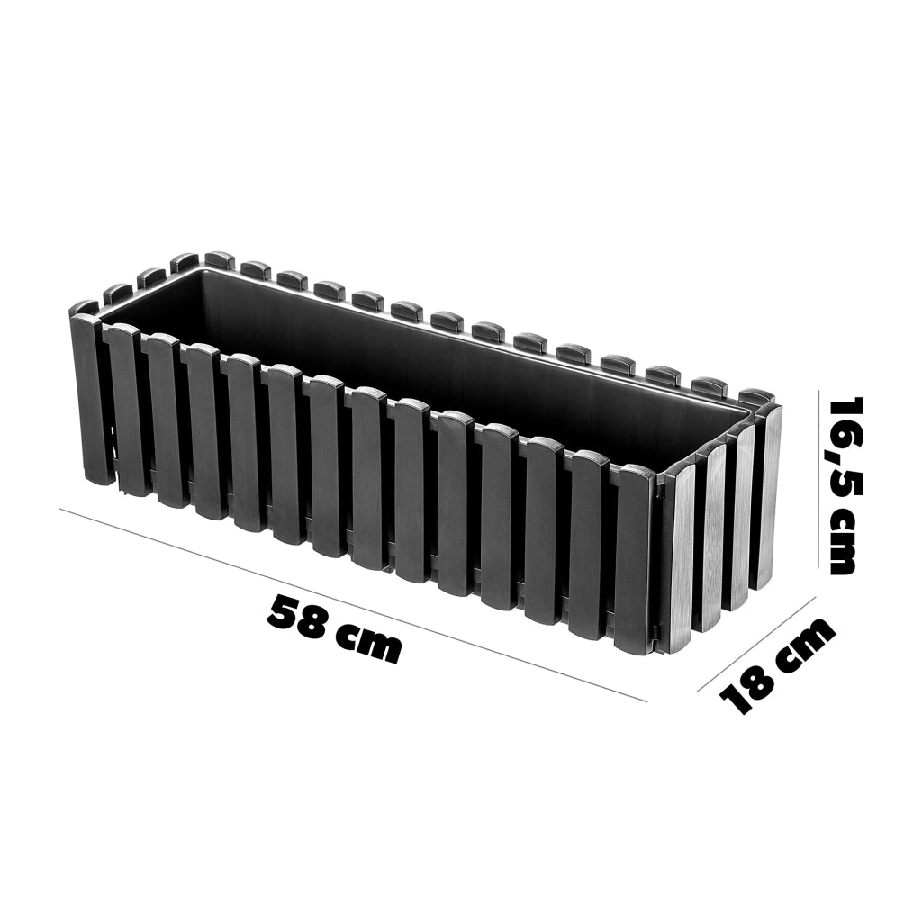 Vaso da fiori per balcone KADAX 58x18x16,5 cm Antracite