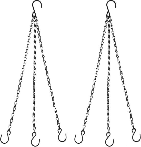 Pacchetto di 2 catenelle per appendere, catenella metallica, appendi piante, catenella per vaso, catenella metallica a 3 fili, catenella di ricambio, appendiabito, catenella per appendere piante, gabbie per uccelli, lampade