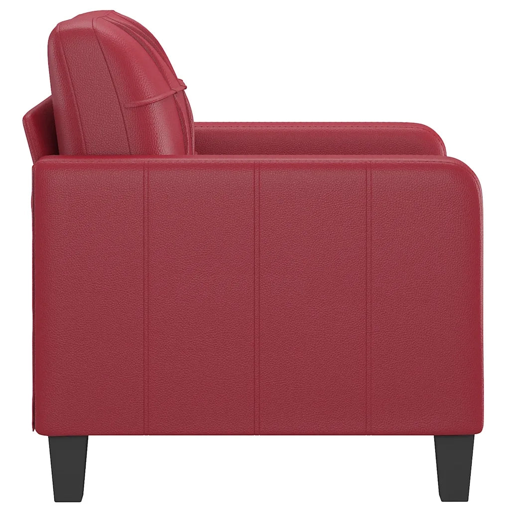 Poltrona Rosso Vino 60 cm in Similpelle 359110