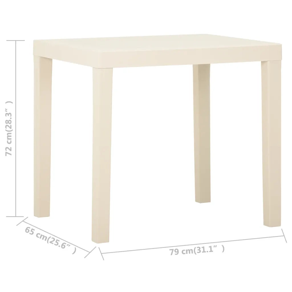 Tavolo da Giardino Bianco 79x65x72 cm in Plastica 315844