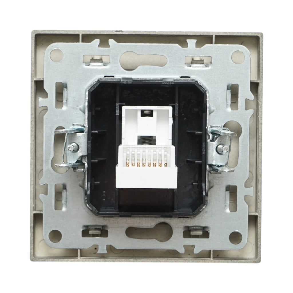 Presa internet RJ45 da incasso nera ABS 80x80mm