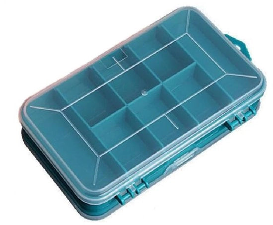 Cassa di archiviazione rigida 13 compartimenti - Cassa di archiviazione doppia faccia - Cassa di archiviazione trasparente - Resistente a urti - Resistente alla corrosione - Dimensioni 160*92*44mm - Cassa di archiviazione portatile