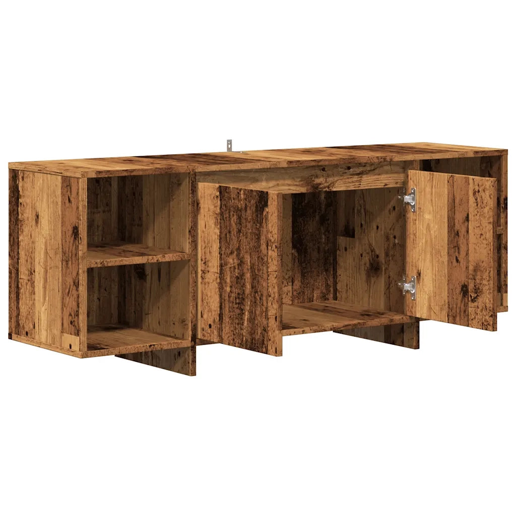 Mobile TV | Armadietto TV | Mobile Porta TV Legno Antico 130x35x50 cm in Legno Multistrato