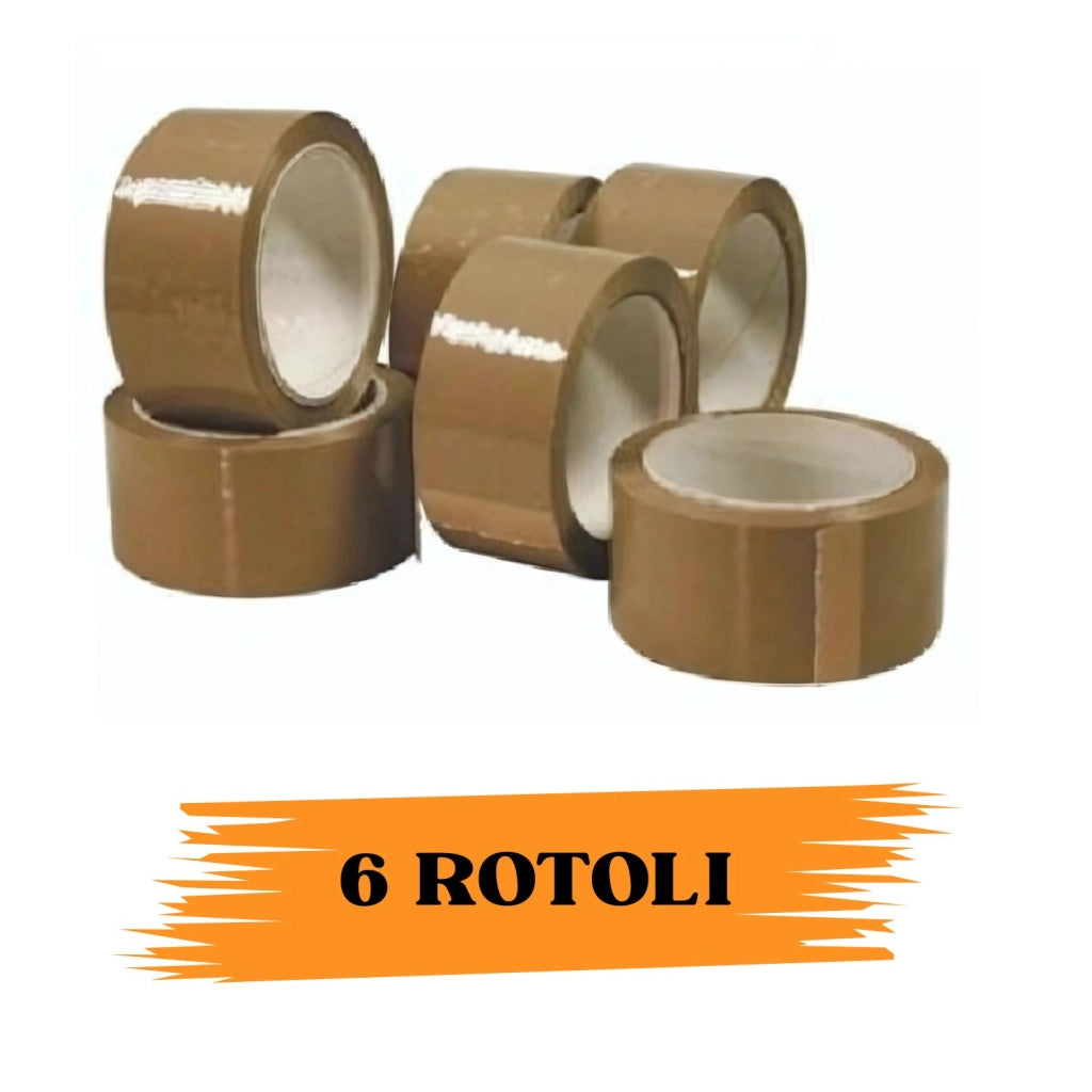 Nastro Adesivo Imballaggio Colorato Avana S. 48mmx66m 6 Rotoli Scotch EcoPrice®