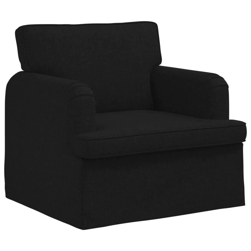 Set di divani 2 pcs Nero 144 x 80 x 85 cm Tessuto 3407518