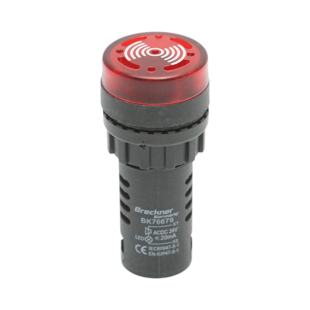 Indicatore di segnalazione LED industriale con cicalino 24V AC/DC 22mm Breckner Germany