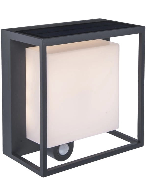 Applique esterno Lutec Curtis LED 3W sensore solare antracite