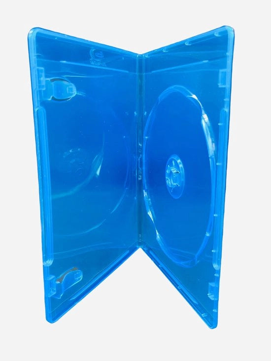 Scatole per Blu-Ray 25 pezzi - 6mm Sottile - Polypropilene di Alta Qualità - Copertura Esterna Transparente - Tabella di Carta - Blu - Scatola per Dvd