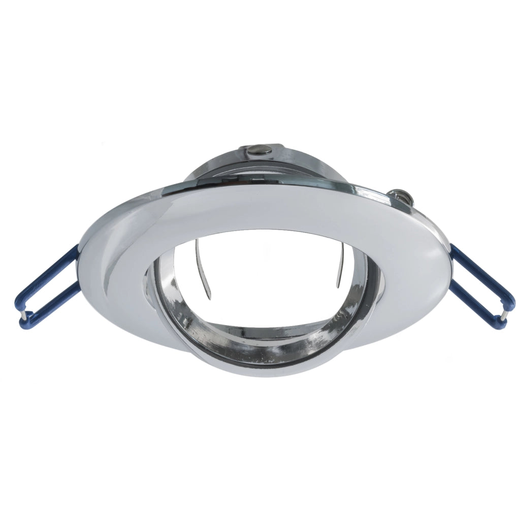 Faretto tondo incasso foro 7cm lampada orientabile LED 6W GU10 luce soffitto COLORE SILVER LUCE RGBW + 3000K