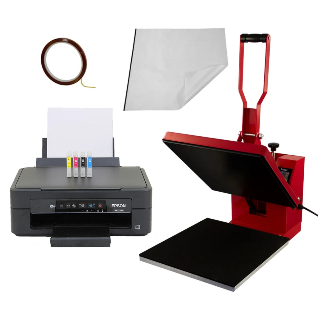 Kit pressa a caldo 38x38cm e stampante per sublimazione con accessori