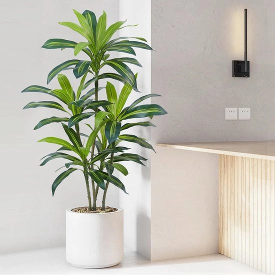 Dracaena Kunstboom 120cm con Vaso Nero