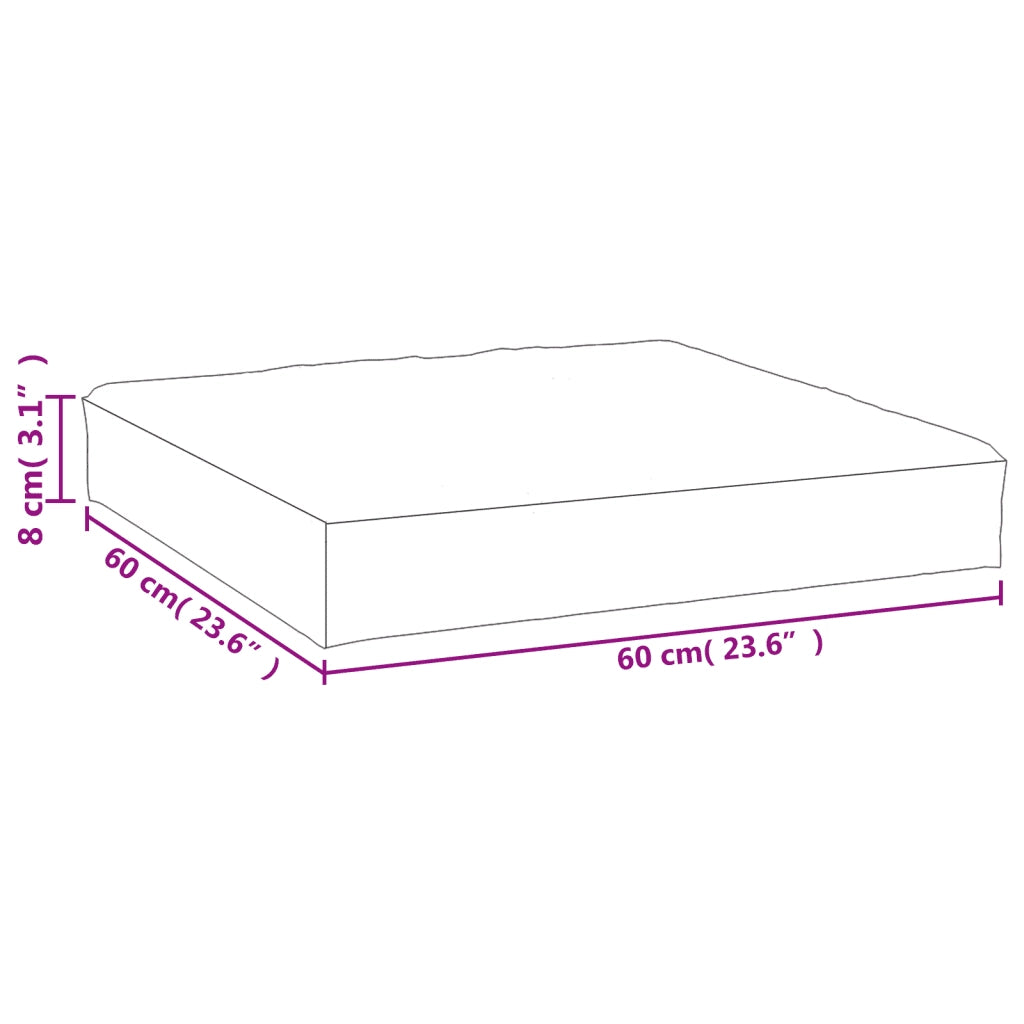 Cuscino per Pallet Turchese 60x60x8 cm in Tessuto Oxford 361810