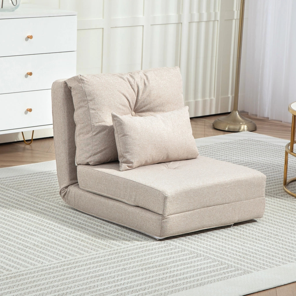 Poltrona letto regolabile ¨C zephmum ¨C beige con cuscino