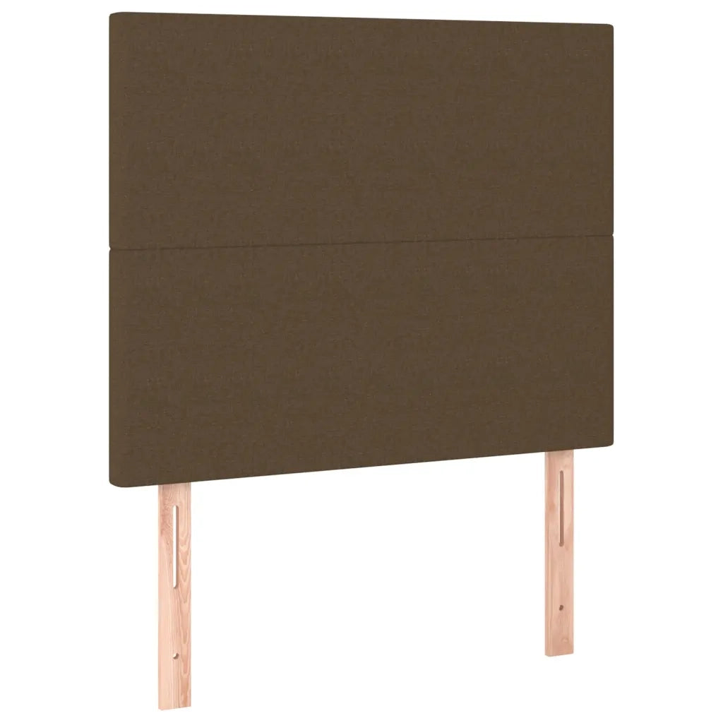 Letto a Molle Materasso e LED Marrone Scuro 100x200 cm Tessuto 3135256