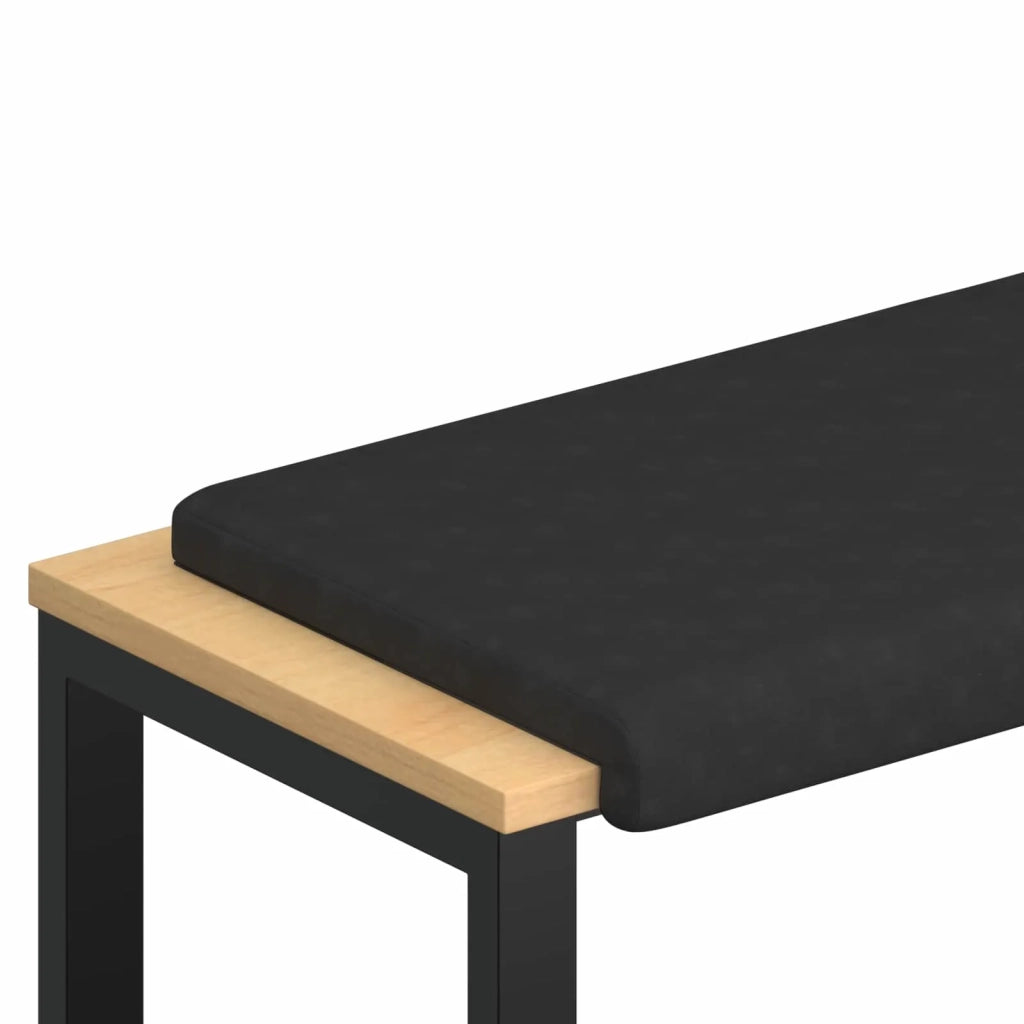 Cuscino per panchina Microfibra Nero Profondità 35 cm 42043209