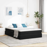 Letto con contenitore e materasso Nero 140 x 200 cm Velluto