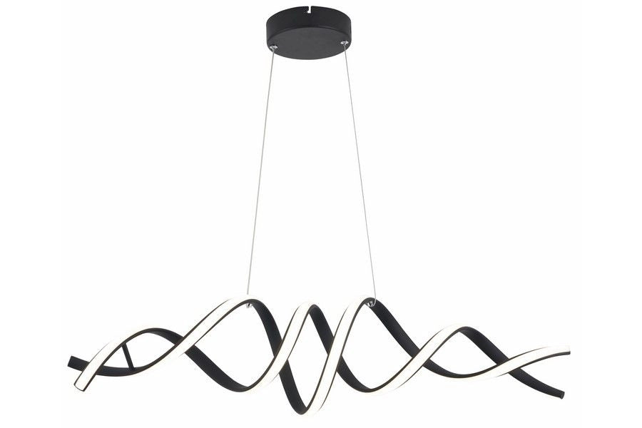 Lampada a sospensione doppia nera Quoto LED 40W Reality