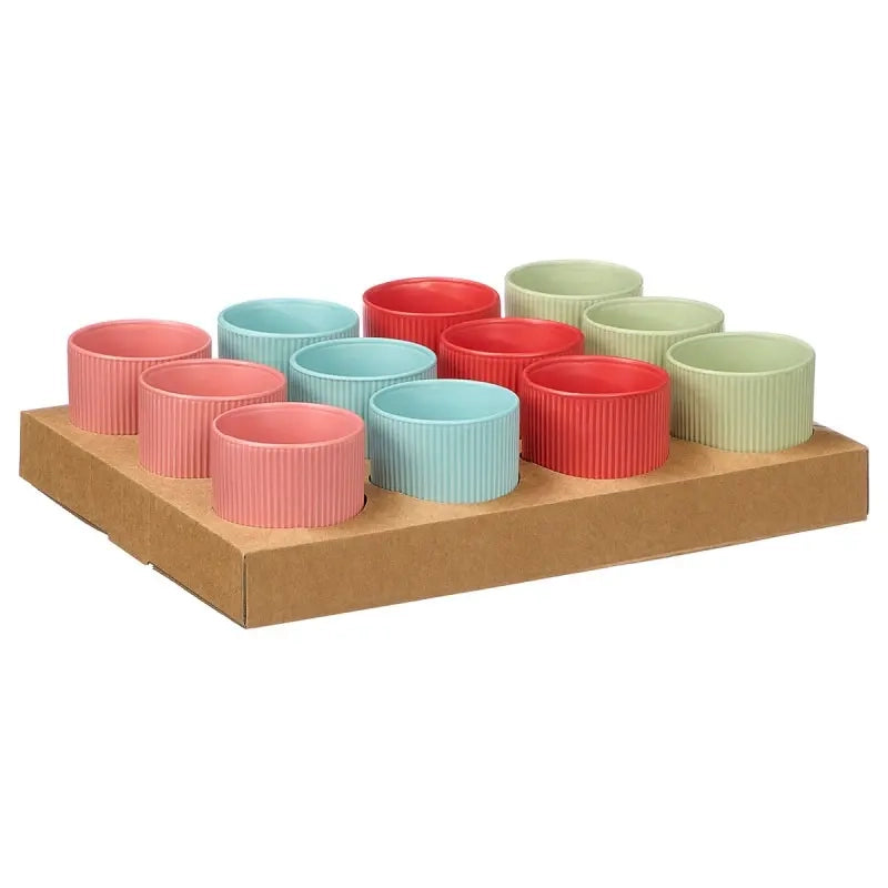 Bicchieri a righe 270 ml colori assortiti