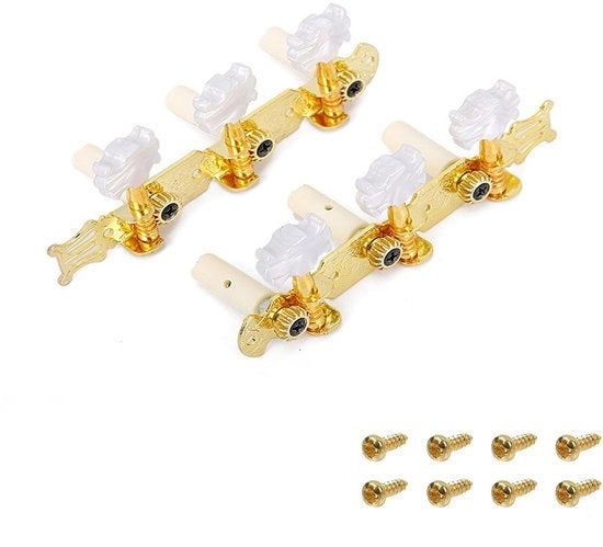 Set di Regolazione per Chitarra Classica - 2 Regolatori - Meccanismo di Regolazione Meccanica - Viti di Montaggio - Metallo Resistente - Ricambi per Chitarra Classica - Regolazione Meccanica - 2 Regolatori - 1 Set