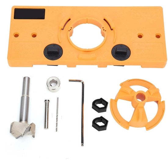 Set per forare 35mm cardini con guida e trapano a router, attrezzo manuale per forature precise