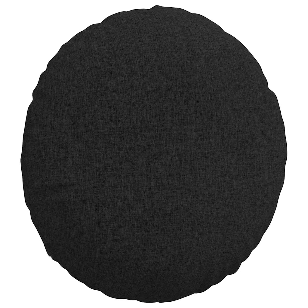 Cuscini per Seduta 2 pcs Nero Ø50 x 19 cm Tessuto 42014159