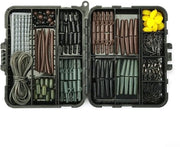 Kit di attrezzatura per pesci persico - 173 pezzi - Scatola di attrezzi - Stile a doppia faccia - Calza per esca rimovibile - Materiali di alta qualità - Profumo attira il pesce - Attrezzatura per pesca