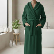 Satotite, Accappatoio 100% Cotone con Cappuccio, Verde