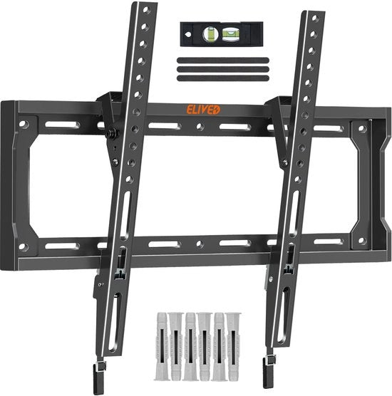 Supporto per TV a muro con inclinazione Supporto per TV a muro inclinabile per la maggior parte delle TV da 26 a 60 pollici piane e curve LED, LCD, OLED e plasma fino a 45 kg con ampiezza massima VESA di 400x400 mm, EV3036