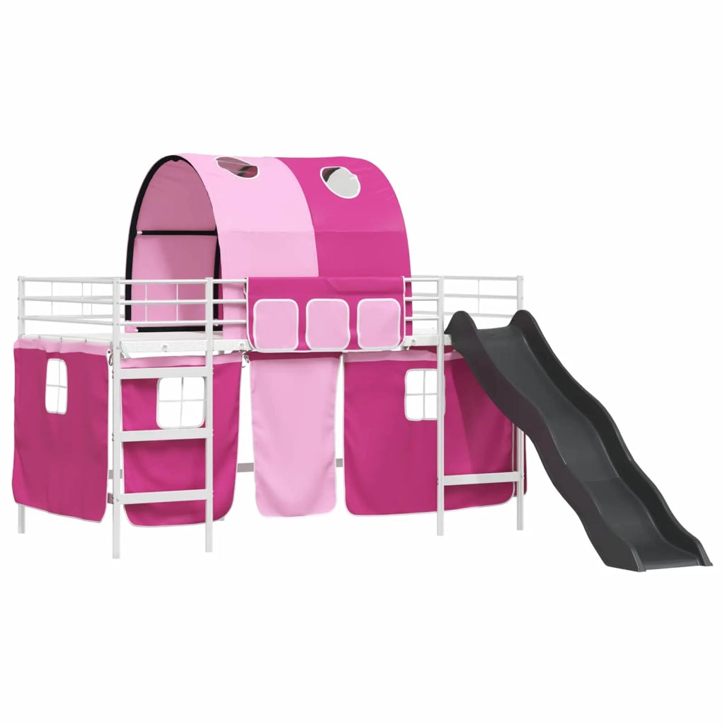 Struttura del letto loft per bambini Bianco e Rosa 100 x 200 cm 42020869
