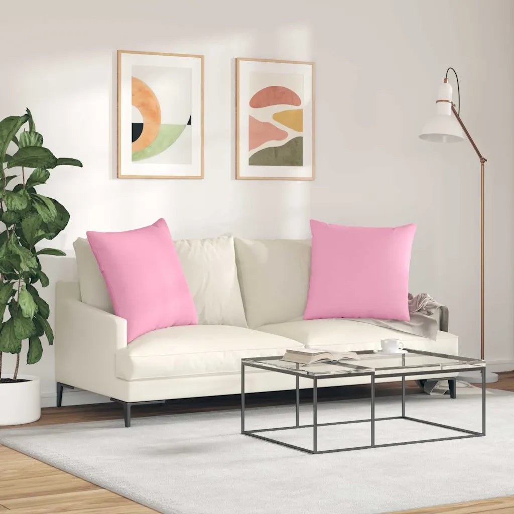 Cuscini da Divano 2 pcs Rosa 60 x 60 cm Tessuto 42014012