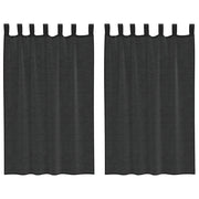 Tende in Voile con Linguetta 2 pz Nero