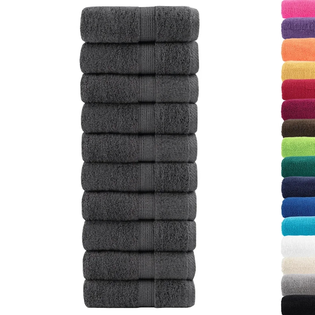 Asciugamani per ospiti Premium SOLUND 10 pz Antracite 30x50 cm 600 g/m² 137154