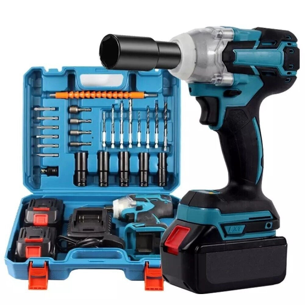 Trade Shop - Avvitatore Impulsi Svita Avvita Bulloni Doppia Batteria 20v 5ah + 25 Accessori -