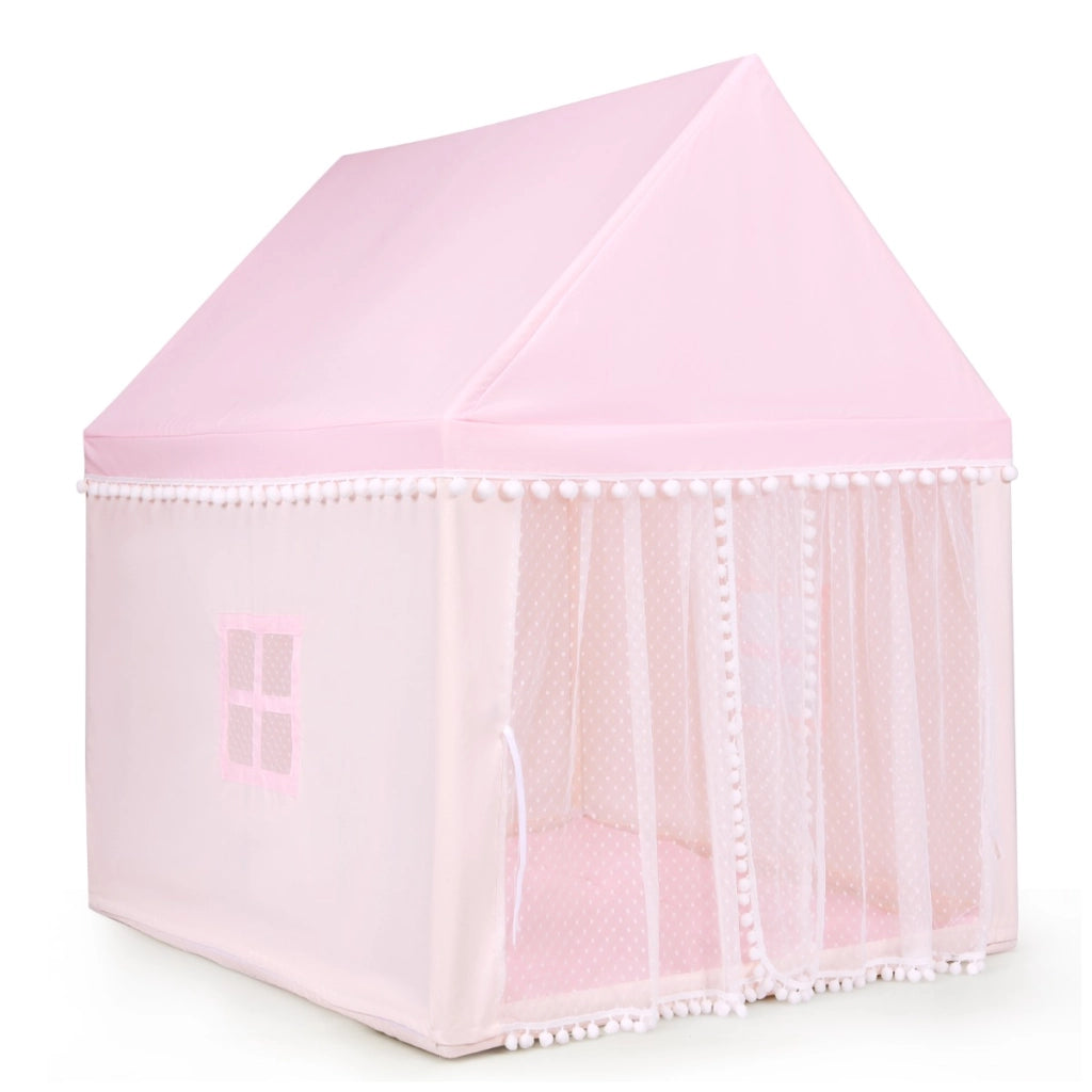Tenda da gioco per bambini grande tenda casetta con materassino imbottito, Tenda con zanzariera e 2 finestre