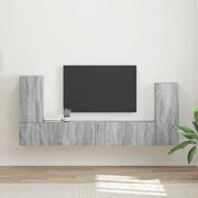 Set mobile TV 4 pcs Grigio Sonoma Legno multistrato 3409120