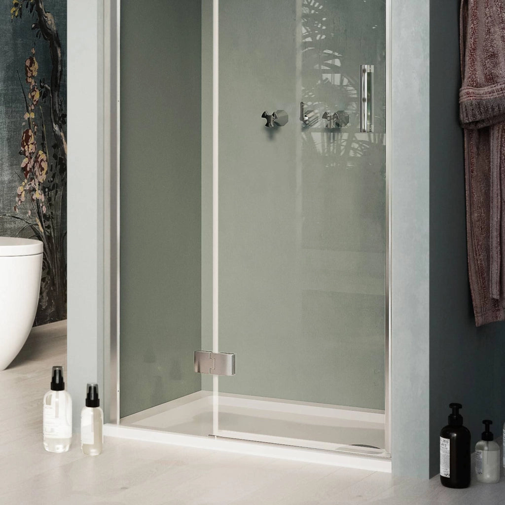 Porta Doccia 75CM H190 Vetro Trasparente con Easy-Clean mod. Flip Anta + Profilo