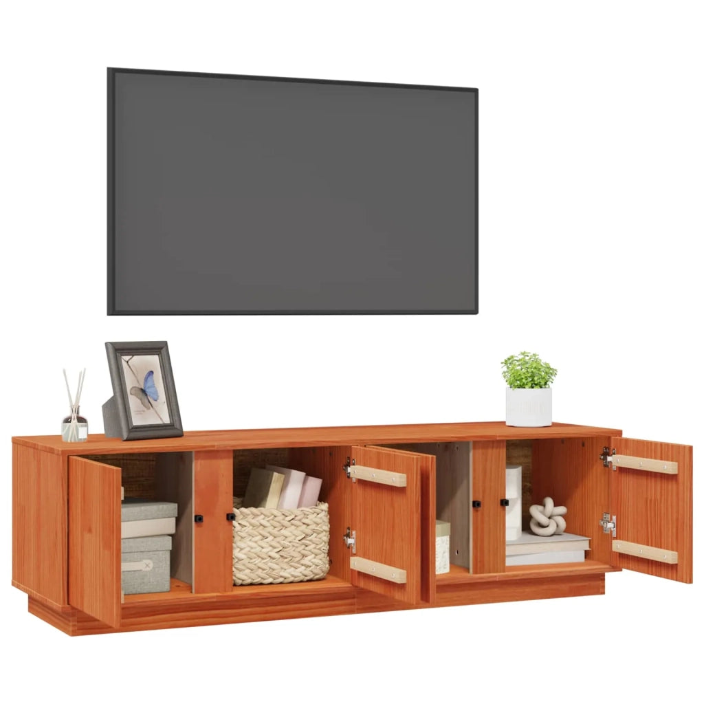 Mobile TV | Armadietto TV | Mobile Porta TV Marrone Cera 140 x 40 x 40 cm Legno di pino massiccio