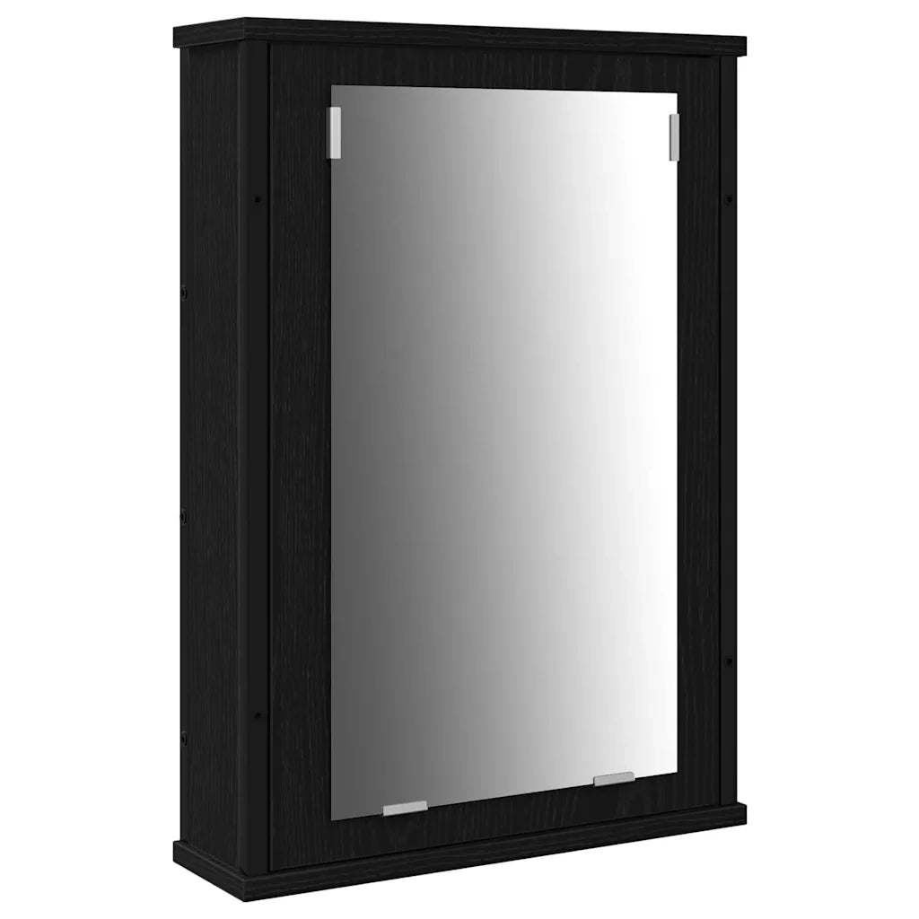 Set di mobili per il bagno 3 pcs Rovere Nero Legno multistrato 3334397