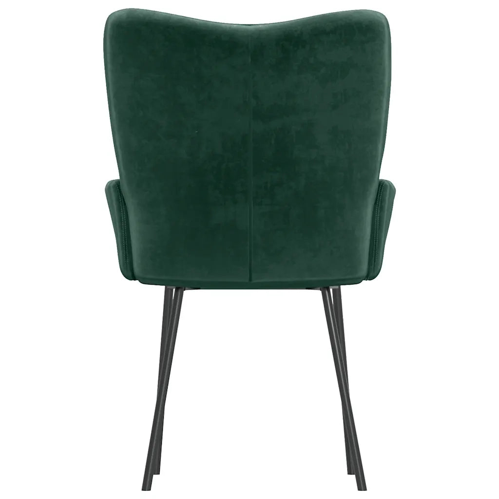Sedie da Pranzo 2 pz Verde Scuro in Velluto 344800