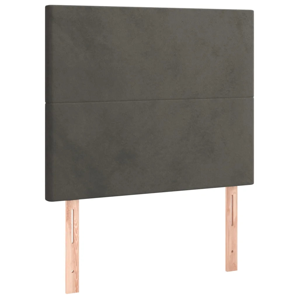 Testiera | Testata Grigio Scuro 90x5x118/128 cm Velluto