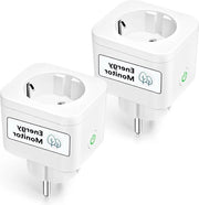Contatore di Consumo Bluetooth WLAN Timer con Comando a Voce e Controllo Remoto per Balcone, 2 pezzi, 16A