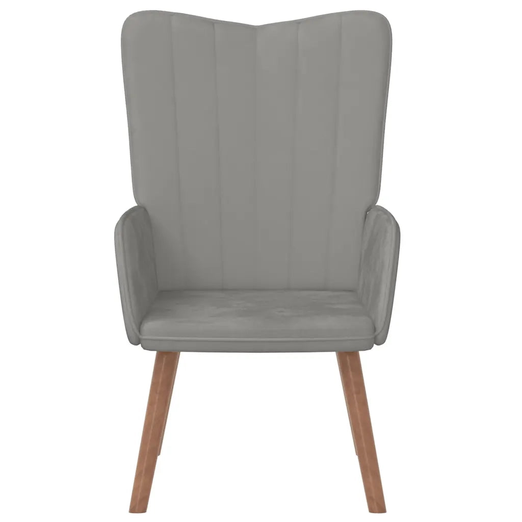 Poltrona Relax Grigio Chiaro in Velluto 327655