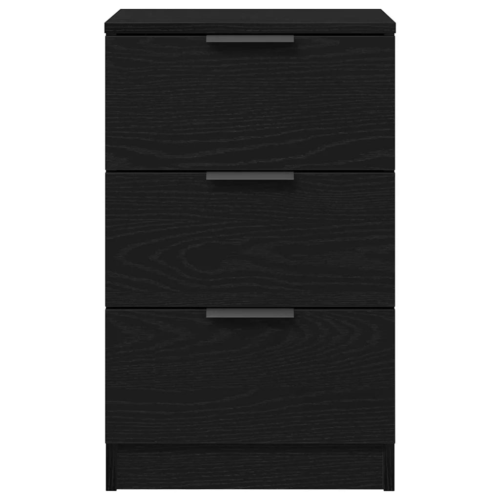 Armadio da Notte Rovere Nero 40 x 65 x 65 cm Legno multistrato 862767