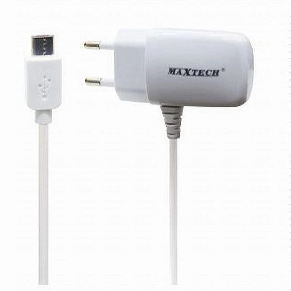 Trade Shop - Caricabatteria Da Rete Fissa Con Attacco Micro Usb 5pin 5v-1000mah Maxtech Ca-s004 -